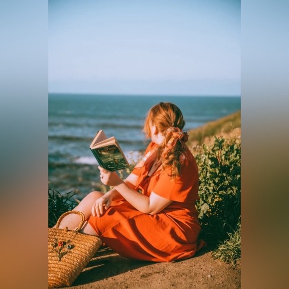 Sézane Robe Ophelia Dress in Coral FR 40 / US 8 - Picture 8 of 16